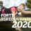 Förstasida till Fortes årsredovisning 2020. Äldre kvinna utför yoga i park.