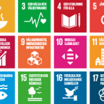 Karta över FN:s 17 globala mål inom Agenda 2030
