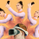 Kollage av ung tjej som tar selfies och ung kille med VR-glasögon