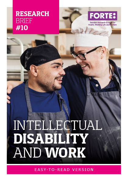 Research brief: Intellectual disability and work (easy-to-read version)